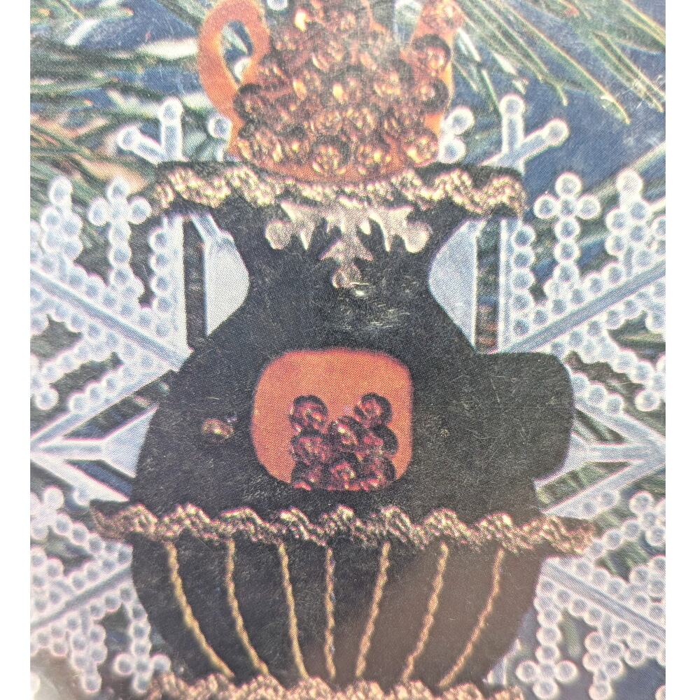 EDNA LOONEY Christmas Needleart Kit 6in Double Sided Felt Sequin Stove Ornament